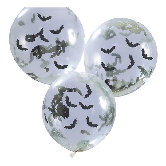 Konfettiballonger Fladdermöss - 5-pack