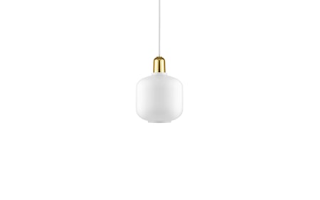 Amp Taklampa Small EU Vit/Mässing