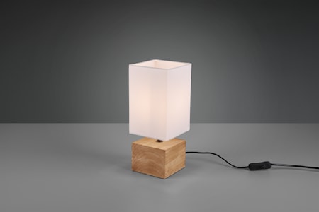 Woody Bordslampa 12X12 cm E14 Trä/Vit