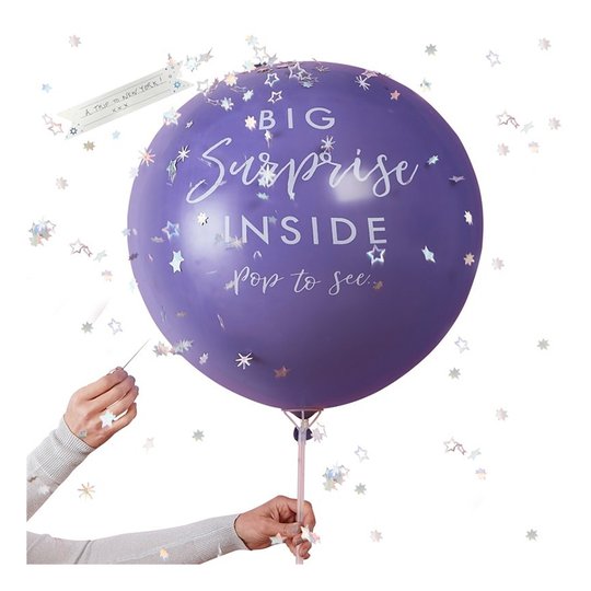 Konfettiballong Gender Reveal Lila - 1-pack