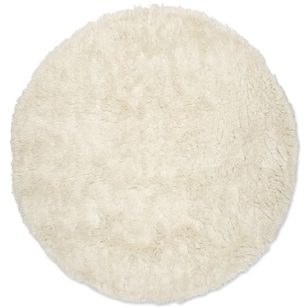 Cloudy Rund Matta 160 Naturvit