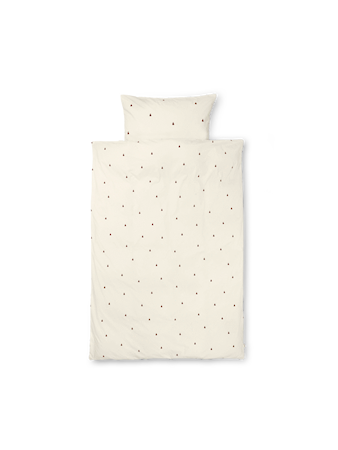 Pear Påslakanset Vuxen Off-White/Cinnamon