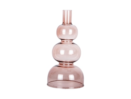 Layered Circles Ljusstake 20 cm Faded Pink