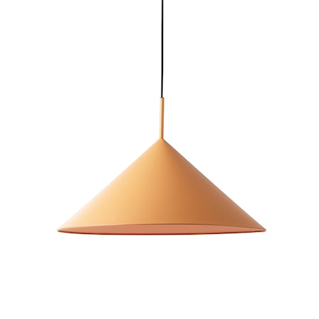 metal triangle pendant lamp L matt peach