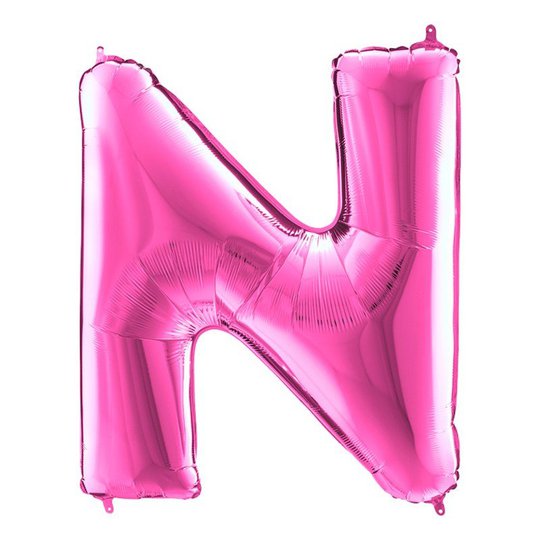 Bokstavsballong Rosa - Bokstav N