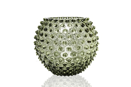Hobnail Globe Vas 18 cm Olivegreen