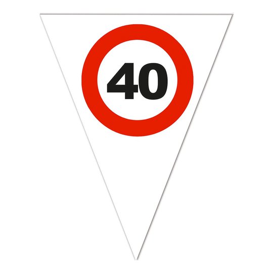 Flaggirlang Trafikskylt 40