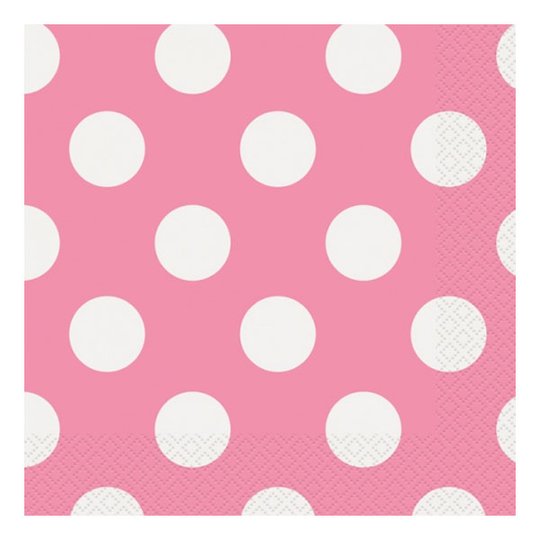Servetter Rosa Prickiga - 16-pack
