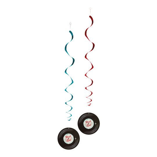 Swirls Rock n Roll Hängande Dekoration - 2-pack