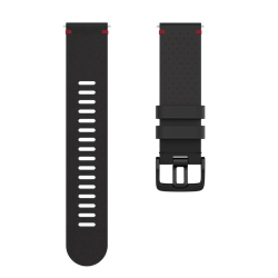 Polar Wrist Band 22Mm Leather Black/Red M/L