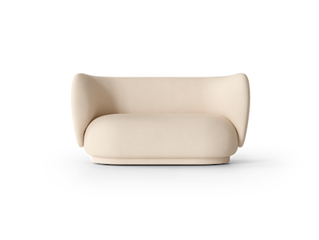Rico Soffa 2-sits Borstad Benvit