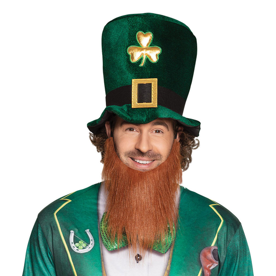St Patricks Hög Hatt med Skägg