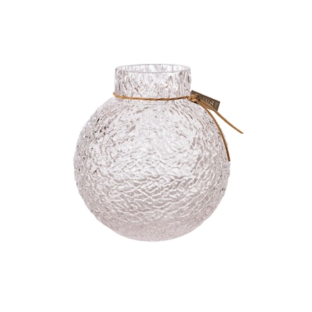 Glasvas rund struktur 13 cm