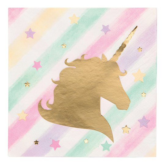 Kaffeservetter Unicorn Sparkle - 16-pack