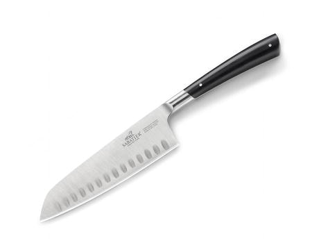 Edonist Santokukniv Räfflad Stål/Svart 18 cm