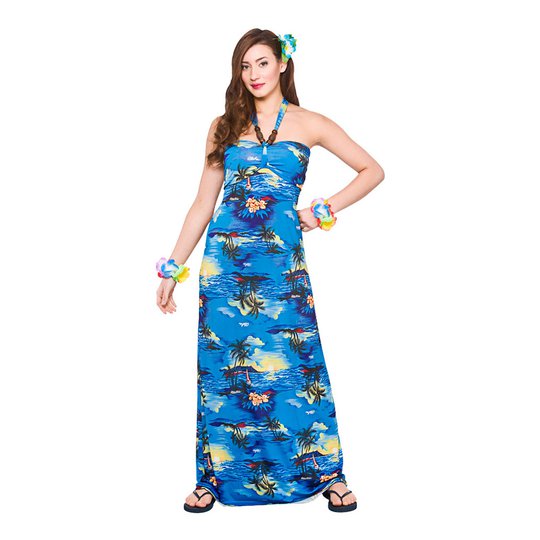 Hawaii Långklänning Maskeraddräkt - Small