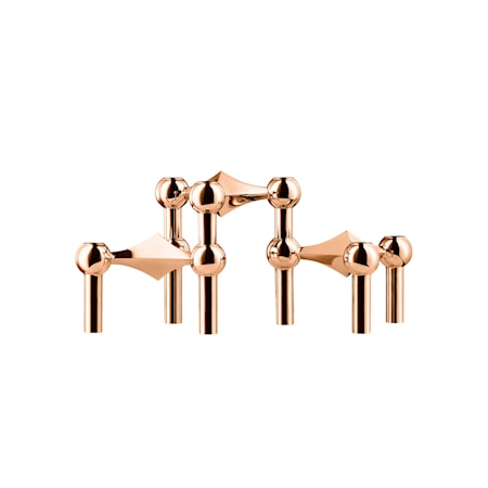 Nagel Ljusstake Set om 3 Rosé Guld