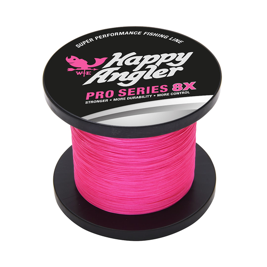 Happy Angler Pro Series 8X 1000 m rosa flätlina 0,16mm