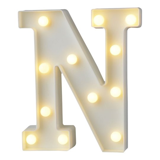 Bokstav med LED-Belysning - Bokstav N