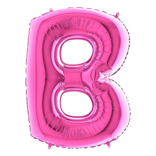 Bokstavsballong Rosa - Bokstav B