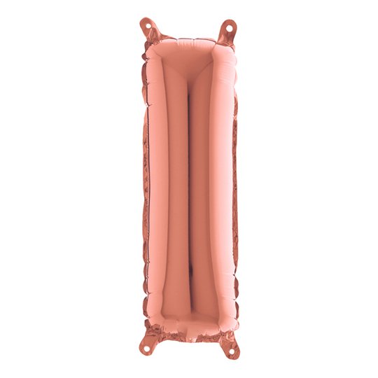 Bokstavsballong Mini Roséguld - Bokstav I