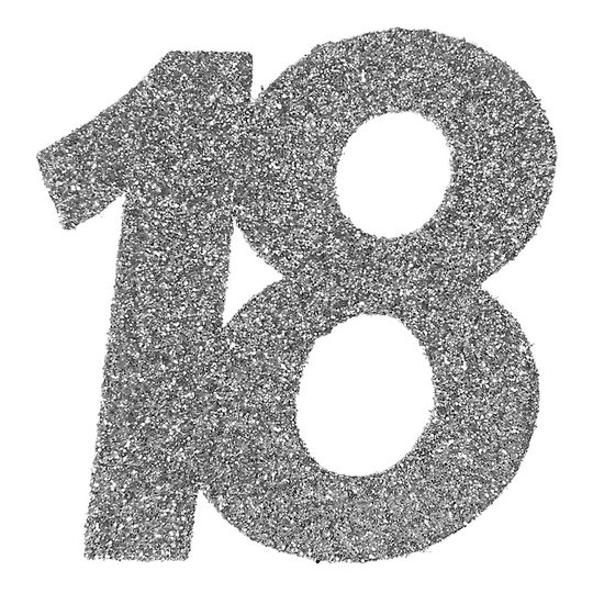 Bordskonfetti 18 Silver/Glitter - 6-pack