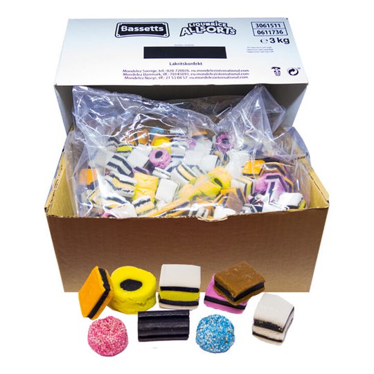 Bassets Lakritskonfekt Storpack - 3 kg