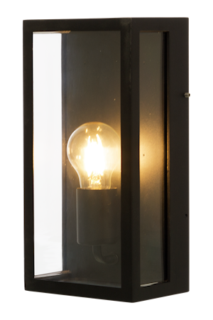 Arendal Vägglampa Ute Svart IP44