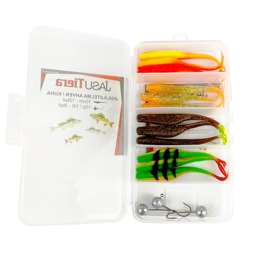 Jasu Tiera jiggsortiment 10 cm 16st + jiggskallar