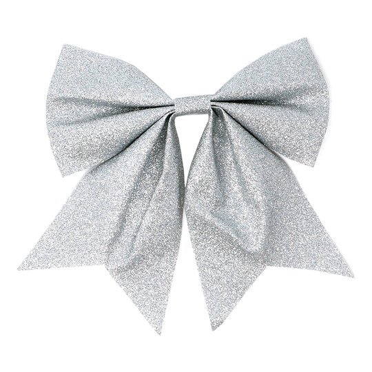 Rosett Glittrig Silver - 20 cm